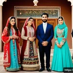타지키스탄 페르시아 문화 영향 - A vibrant traditional Tajik wedding scene showcasing Persian cultural influences: elegantly dressed ...